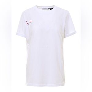 NWT VIVETTA White Short Sleeve Tee Small Sold Out 100% Cotton Round Crew Neck